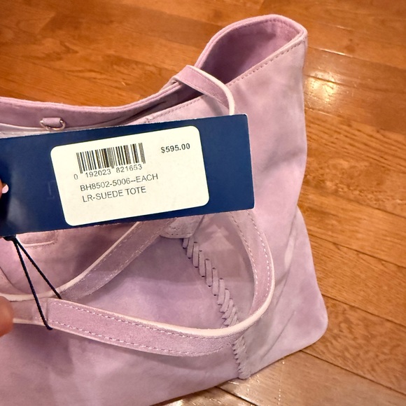 Lucchese Soft Purple Suede Tote - Picture 3 of 7